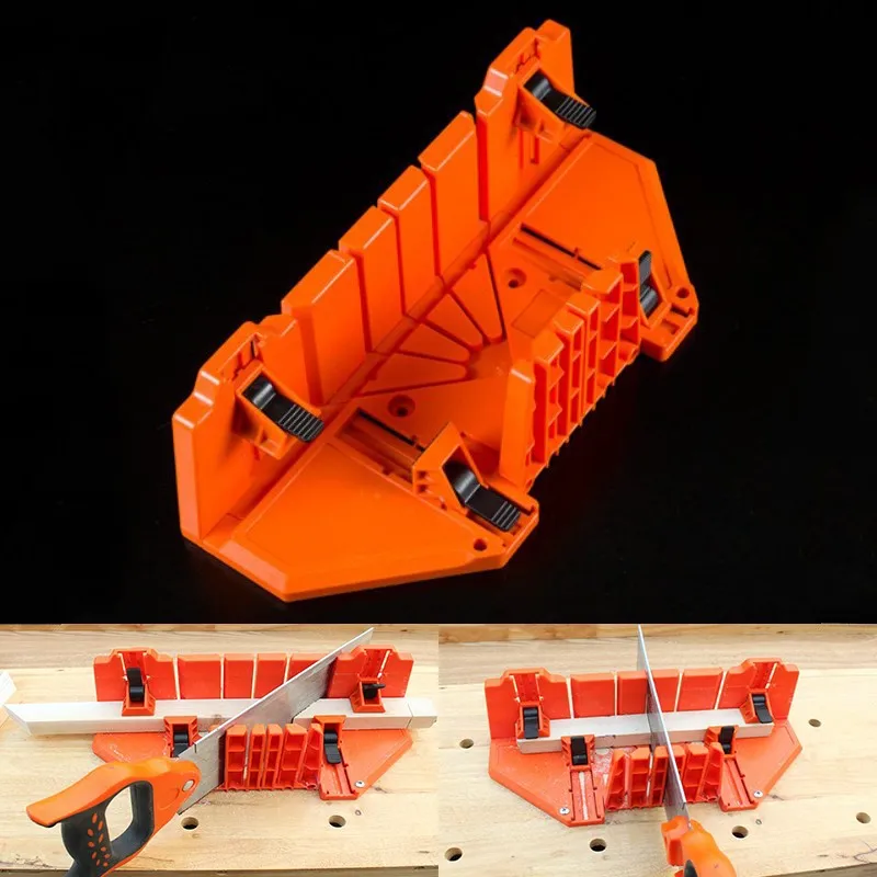 

Wood Cutting Clamping Miter Box with Back Saw 90 degree 45 degree multi-angle Jig Kit Woodworking DIY tools