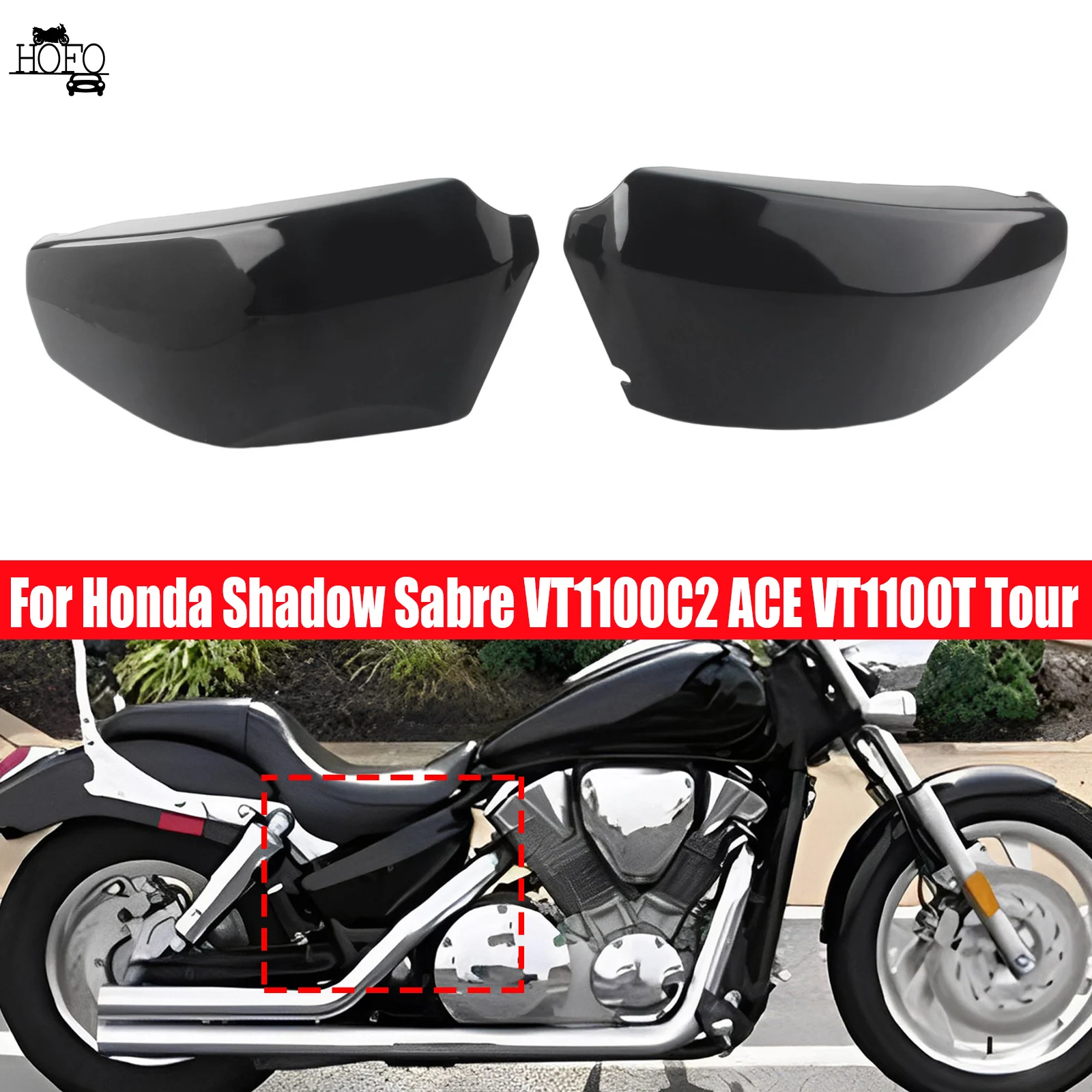 Фото 2 шт. боковых накладок из АБС-пластика для мотоциклов Honda Shadow Sabre VTX 1300 R/S/C/T /Retro S/Spoke C/Custom T/Tourer №1