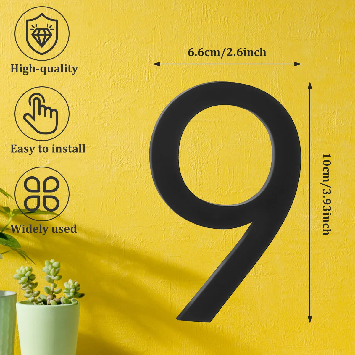 Самоклеящиеся адресные цифры для дома от 0 до 9 10 шт. 100 мм акриловые