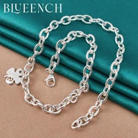 blueench 925 sterling silver leaf pendant necklace for women engagement wedding glamour fashion jewelry