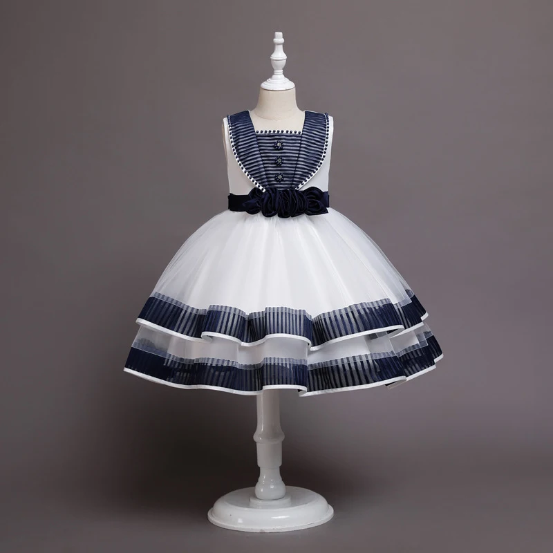 

2022 new summer new girls elegant lovely dress princess skirt fluffy dress children's dress bow lovely fairy dress family banqu