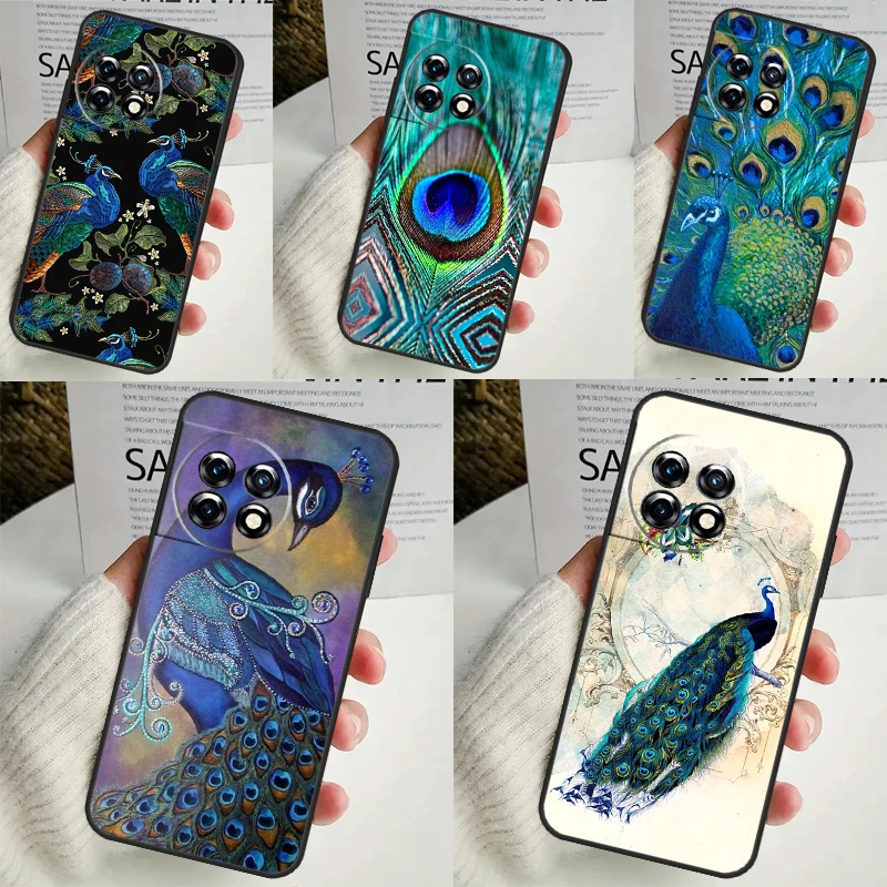 Чехол с птичьими павлиньими перьями для OnePlus Nord CE 4 3 2 Lite 2T N10 N20 N30 12 11 9 10 Pro 8T 10T 12R