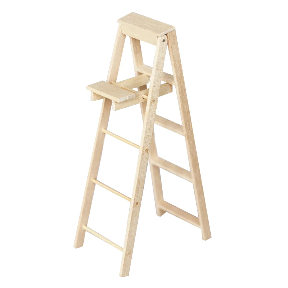 

Ladder Decor Mini House Wooden Furniture Diy Miniature Accessory Simulation Staircase Stairs Ornament Garden Accessories Step