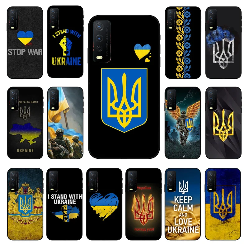 

Hot Ukraine Flag Phone Case For VIVO Y53S Y33S Y22S Y11S Y31 Y21 Y70 Y20 Y21S Y72 Y35 Y51 Y01 V23E V21 V23 V21E