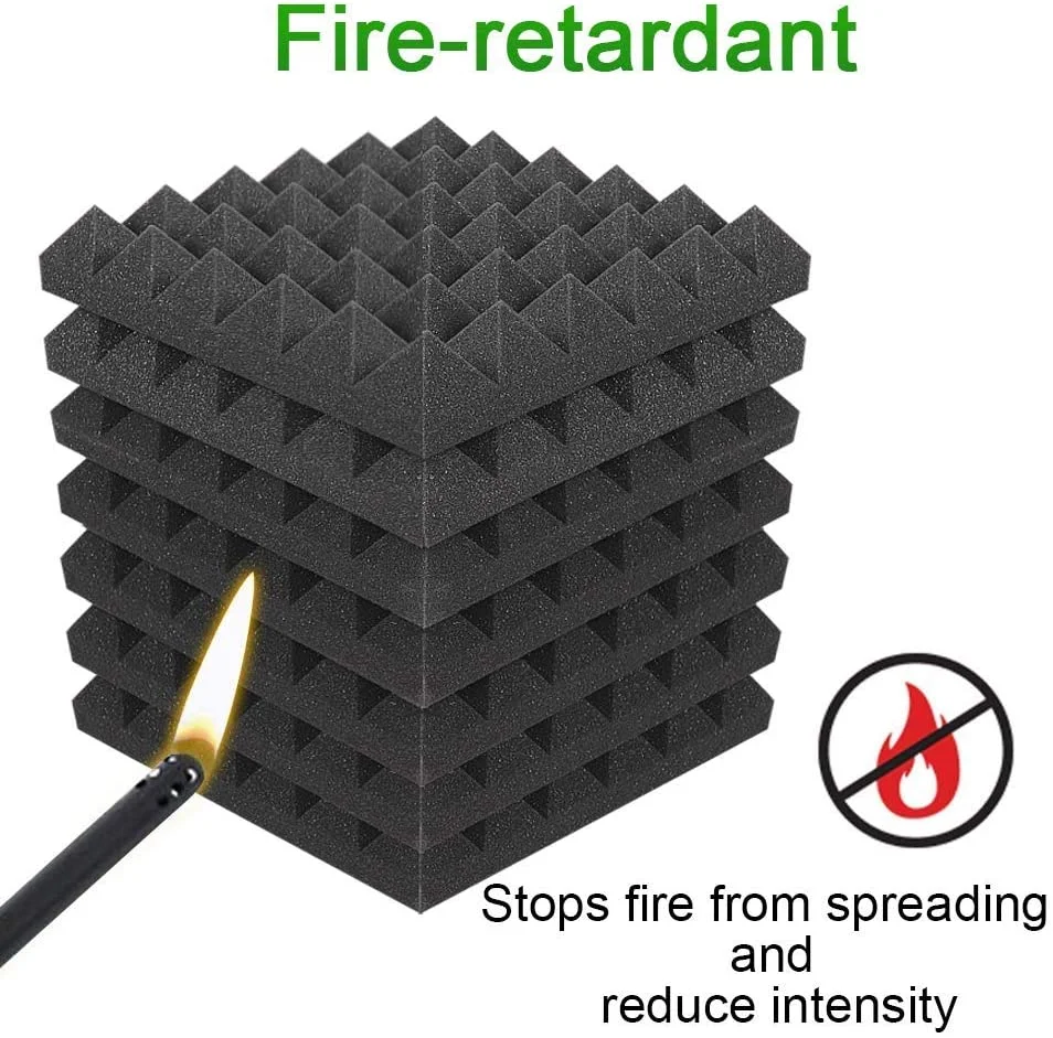 

Acoustic Foam Arched Sound Proof Foam Panels,High Density Fire Retardant Studio Foam Wedge, Sound Proof Padding,Tapes 50x50cm
