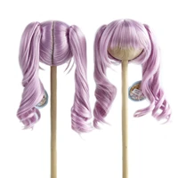 doll wig 13 double ponytail purple high temperature silk wig hair for bjd sdsmart dollmsdminifeeyosd doll accessories