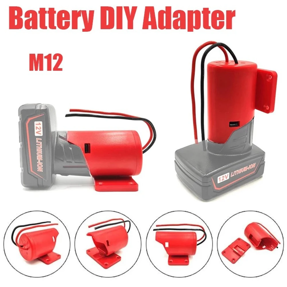 

Инструмент для преобразования адаптера Milwaukee преобразователь DIY в M12 12V кабель литиевая Выходная батарея A1G9