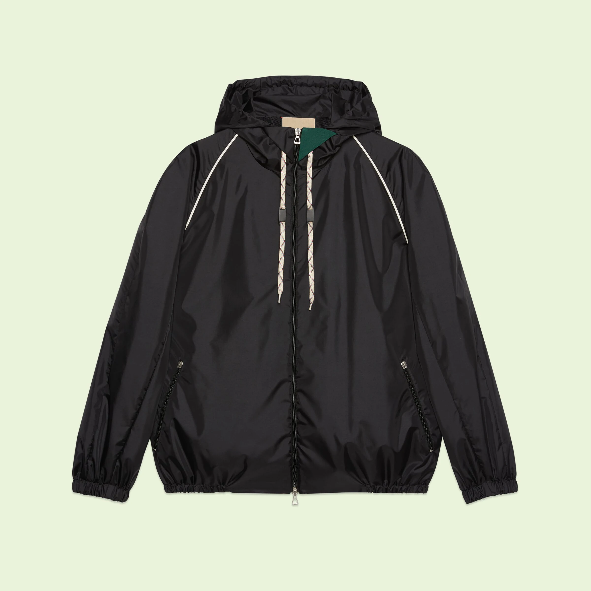 

Черная нейлоновая атласная куртка с капюшоном NIGO # nigo4864