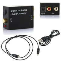 digital to analog audio converter digital optical coaxcoaxialtoslink to analog rca lr audio converter adapter amplifier
