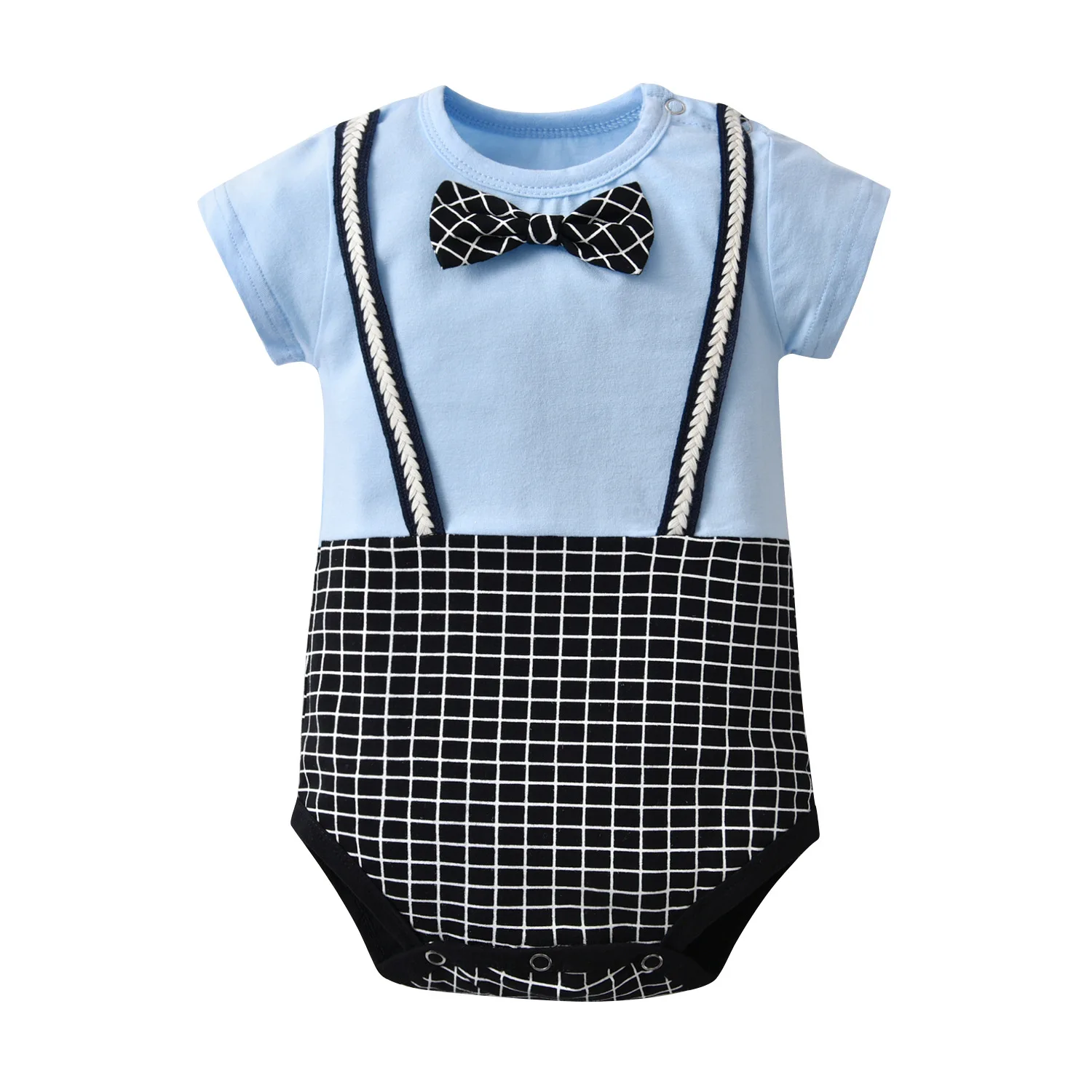 Children's Clothing Newborn Baby Clothing Baby Boy Gentleman One Piece Romper Triangle Fart Clothes Rompers