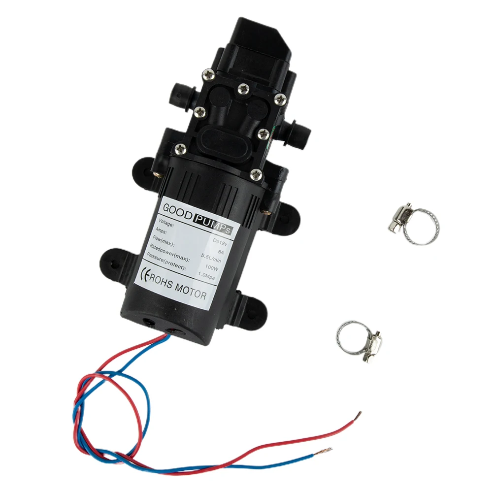 

DC12V 130PSI 6L/Min High Pressure Micro Electric Diaphragm Self Priming Water Pump 70W Automatic Switch Intelligent Valve