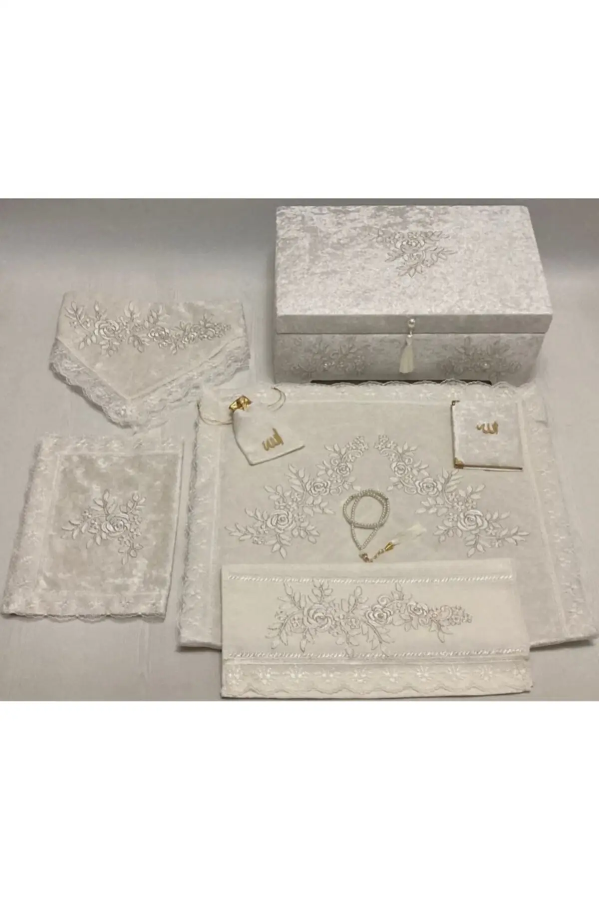 

Кремовый бархатный нагрудный набор из 8 предметов, французский бампер, ковер и коврик, домашняя мебель