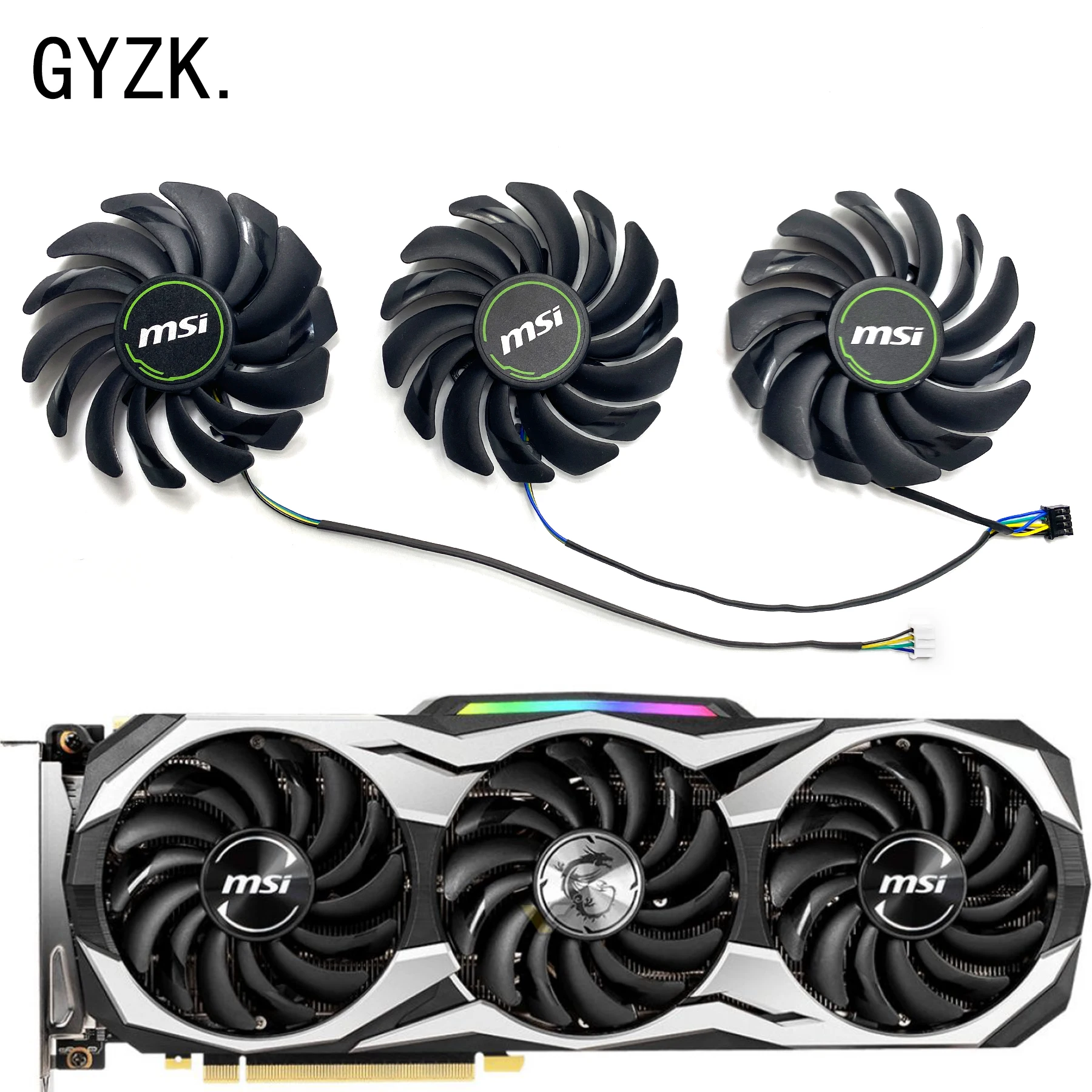 Новый сменный вентилятор для видеокарты MSI GeForce RTX2070 2080 2080ti DUKE OC PLD09210S12HH Новый сменный вентилятор для видеокарты MSI GeForce RTX2070 2080 2080ti DUKE OC PLD09210S12HH