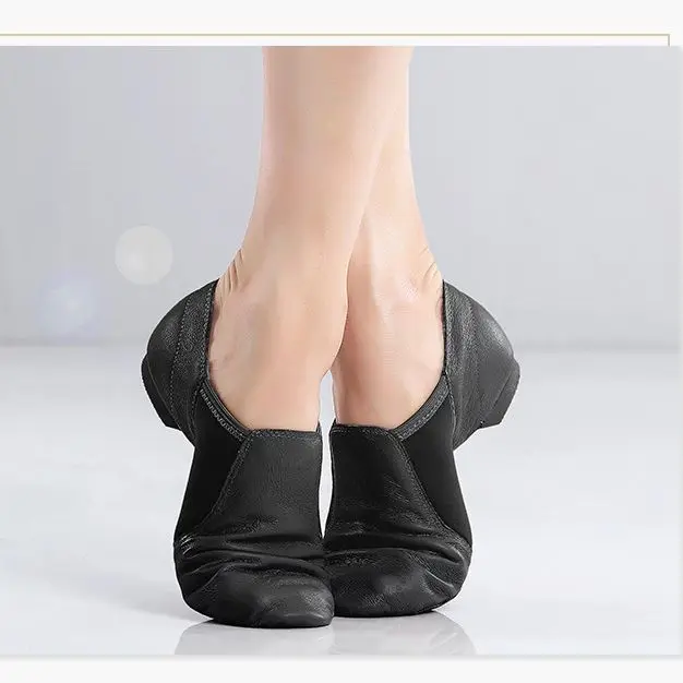 Leather Dance Shoes Female Soft Sole Exercise Shoes Teacher Shoes Adult Jazz Dance Body Cat Claw Shoes Women's Shoes