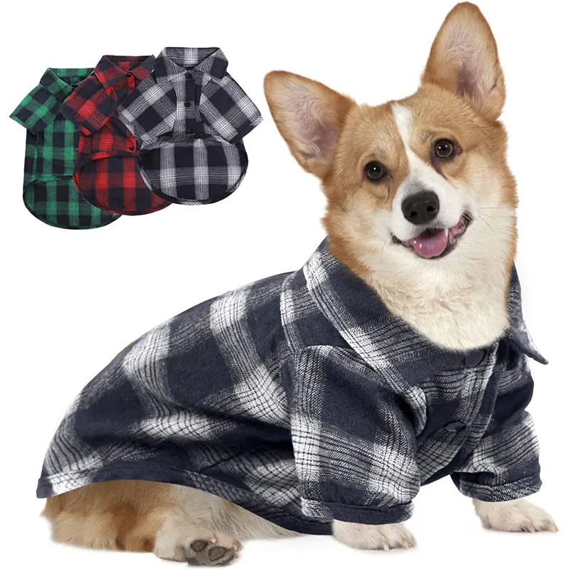 

Dog T-Shirts Classical Plaid Thin Breathable Summer Dog Clothes for Small Large Dogs Puppy Pet Cat Vest Chihuahua Yorkies