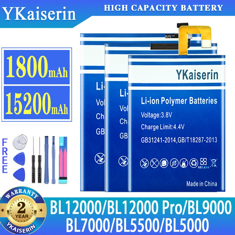 

YKaiserin Battery For Doogee BL12000/BL12000 Pro BL12000Pro BL9000 BL7000 BL5500 BL5000 Batterij + Track NO