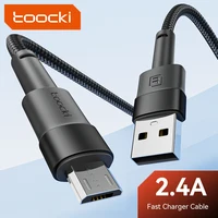 Toocki Micro USB-кабель 2,4A для быстрой зарядки микро-кабеля для передачи данных для Samsung S6 S7 Redmi Note для наушников Headhpone iPad USB-кабель для передачи данных