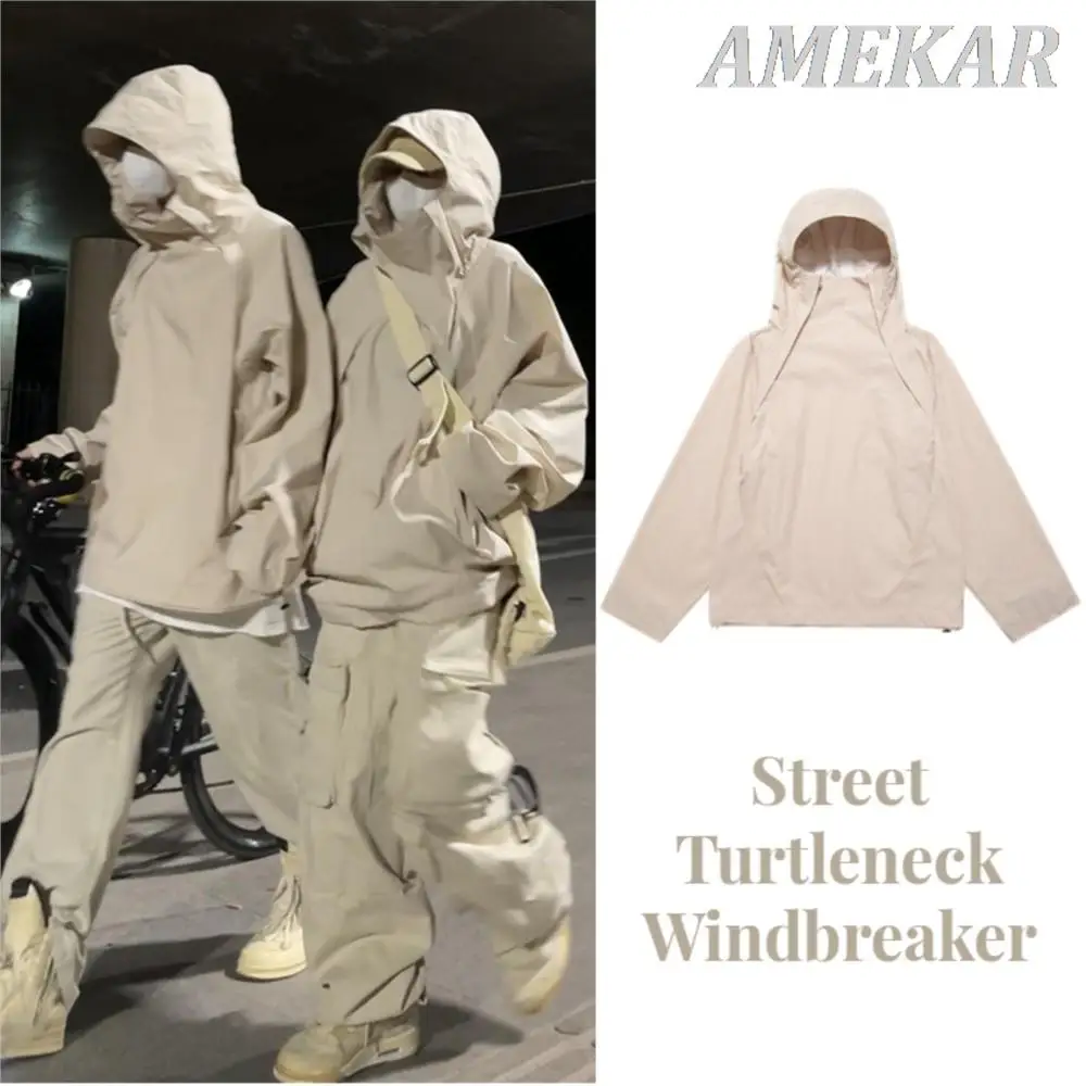 

2023 Street Trend American Turtleneck Windbreaker Women Thickening Autumn and Winter Jacket Outdoor Windproof Assault Jacket