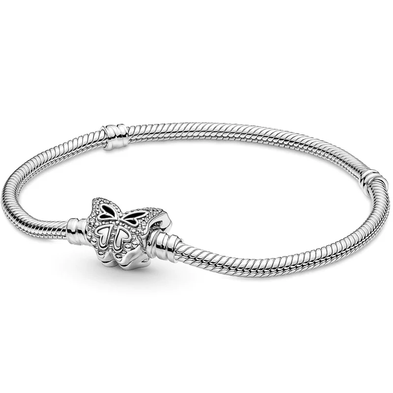 

Браслет-цепочка «Змея» из серебра 925 пробы с застежкой-бабочкой