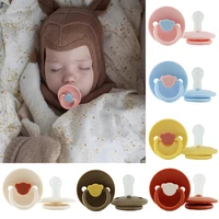 2022 new arrival baby pacifier soild color bibs pacifier round shape dummi baby accessories