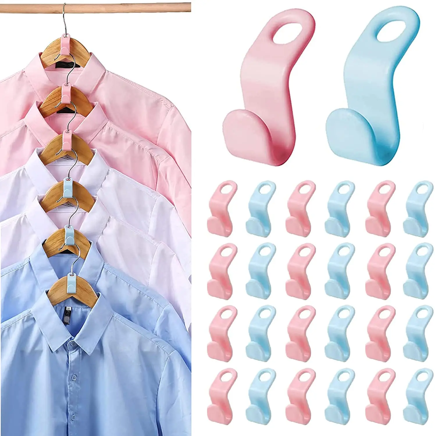 

Соединительный крючок для вешалки, ламинированный пластик, зажим для хранения вещей, 10 шт.