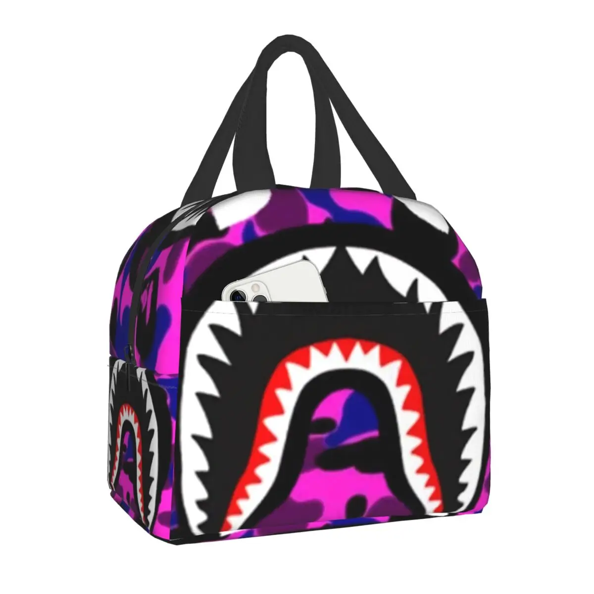 

Портативный Ланч-бокс Bape Pink Shark для женщин, водонепроницаемый Камуфляжный термоконтейнер для обедов с термоизоляцией, для офиса и работы