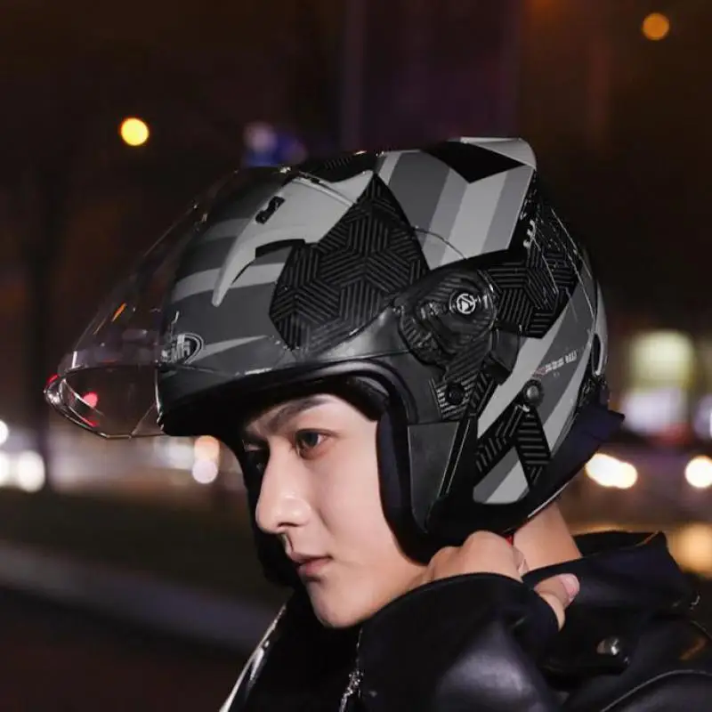 

YEMA YM-637S High Quality ABS Classic 3/4 Helmet, For Light Motorcycle and Electric Vehicle Summer Breathable Sunscreen Helmet