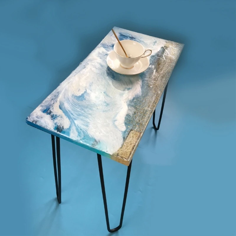 Прямоугольная форма для подноса из смолы силиконовая подставки стола DIY Art