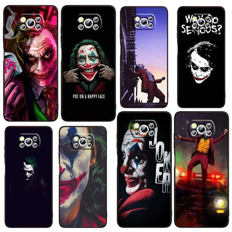 

Phone Case For Xiaomi Mi Poco X4 X3 NFC F4 F3 GT M5 M5s M4 M3 Pro C40 C3 5G Funda Superhero The Joker Anime Art Black Soft Cover