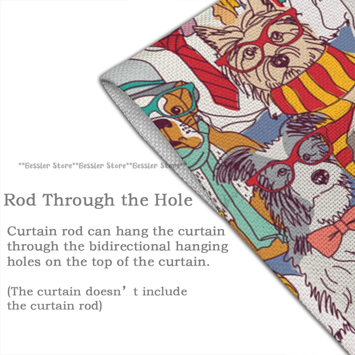 Рождественская занавеска с таксой