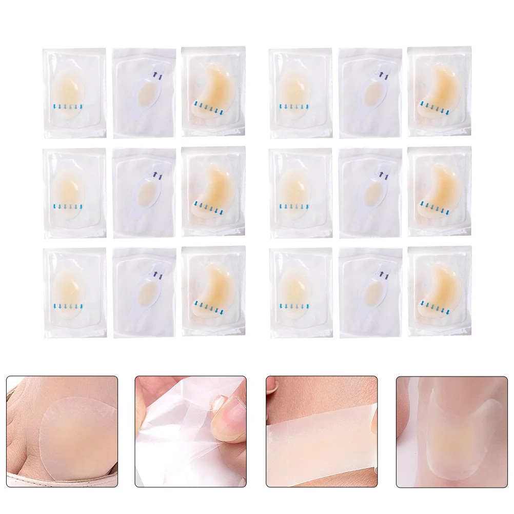 

18Pcs Durable Professional Wear-resistant Heel Stickers Anti-wear Stickers Invisible Heel Patches