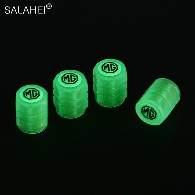 

4pcs Luminous Car Wheel Tire Valve Stem Caps For MG ZS 5 6 350 Tf Express ZR MGF GS X-Power Logo Styling Decoration Accessories
