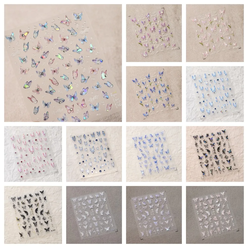 Наклейки для ногтей с цветком тюльпана лилии цветы листья цветочные украшения