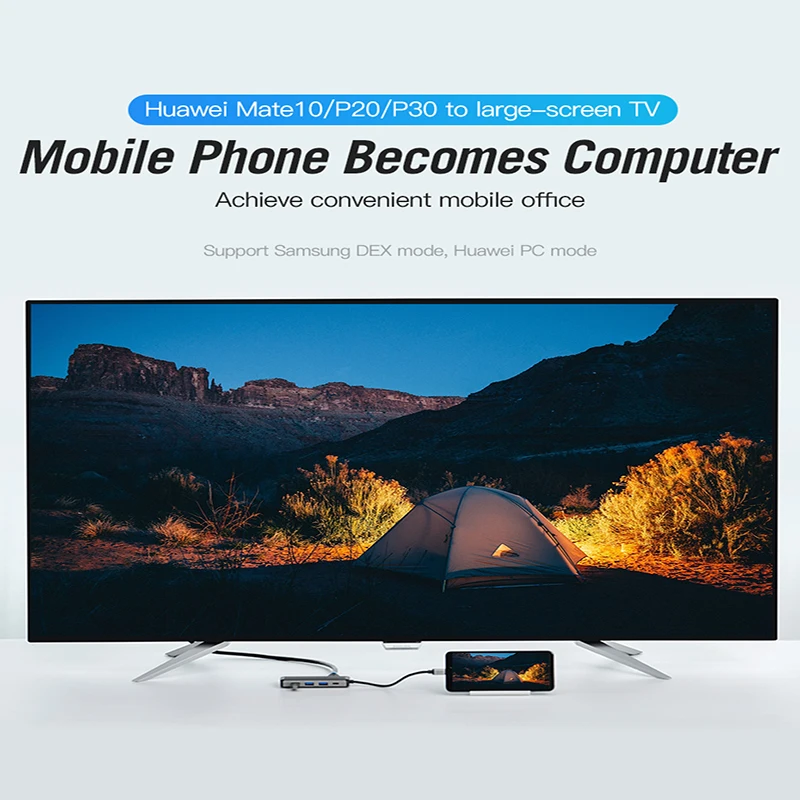 Vention USB C HUB 4K 60Hz UHD Type к HDMI 3 0 RJ45 PD адаптер для MacBook M1 Air Pro Samsung Galaxy S9 |