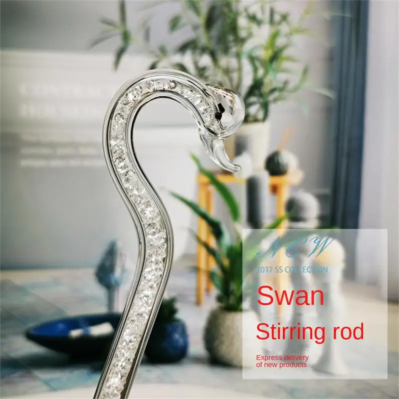 

Подарок на день Святого Валентина, стеклянный стержень, стеклянный перемешивающий стержень, устойчивый к высоким температурам, лебедь, перемешивающий стержень, смесь кофейного порошка