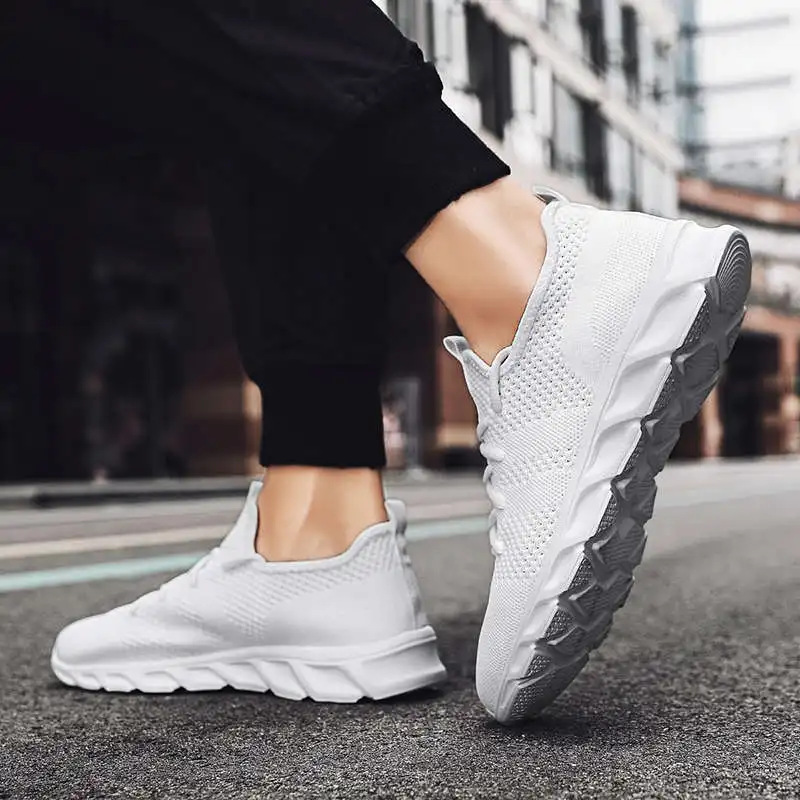 

Вулканизированная Мужская обувь для бега, мужская белая спортивная обувь Slipstop, брендовые кроссовки для тренировок, мужские кроссовки для б...