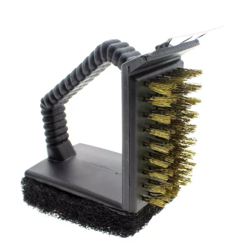 

BBQ Accessories Triple Barbecue Grill Brush Copper Steel Cleaning Brushes Barbeque Cleaner Barbacue Kitchen Accessory