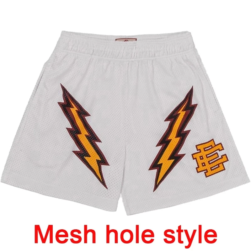 

EE New Summer Mesh Hole Style Beach Running Shorts Men Casual Jogging Fitness Shorts Quick Dry Men's Gym Bermudas Board shorts