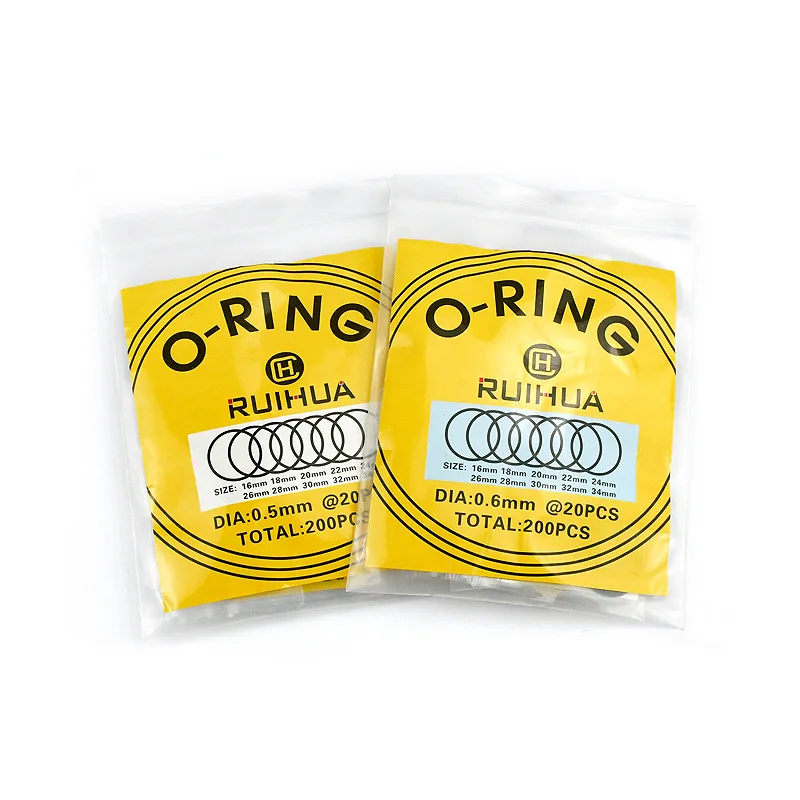 750/950/500/200pcs O Ring Rubber Waterproof Watch back Gaskets Watch Accessory Repair Tool for Watchmakers 0.5/0.6/0.7/0.8/0.9mm