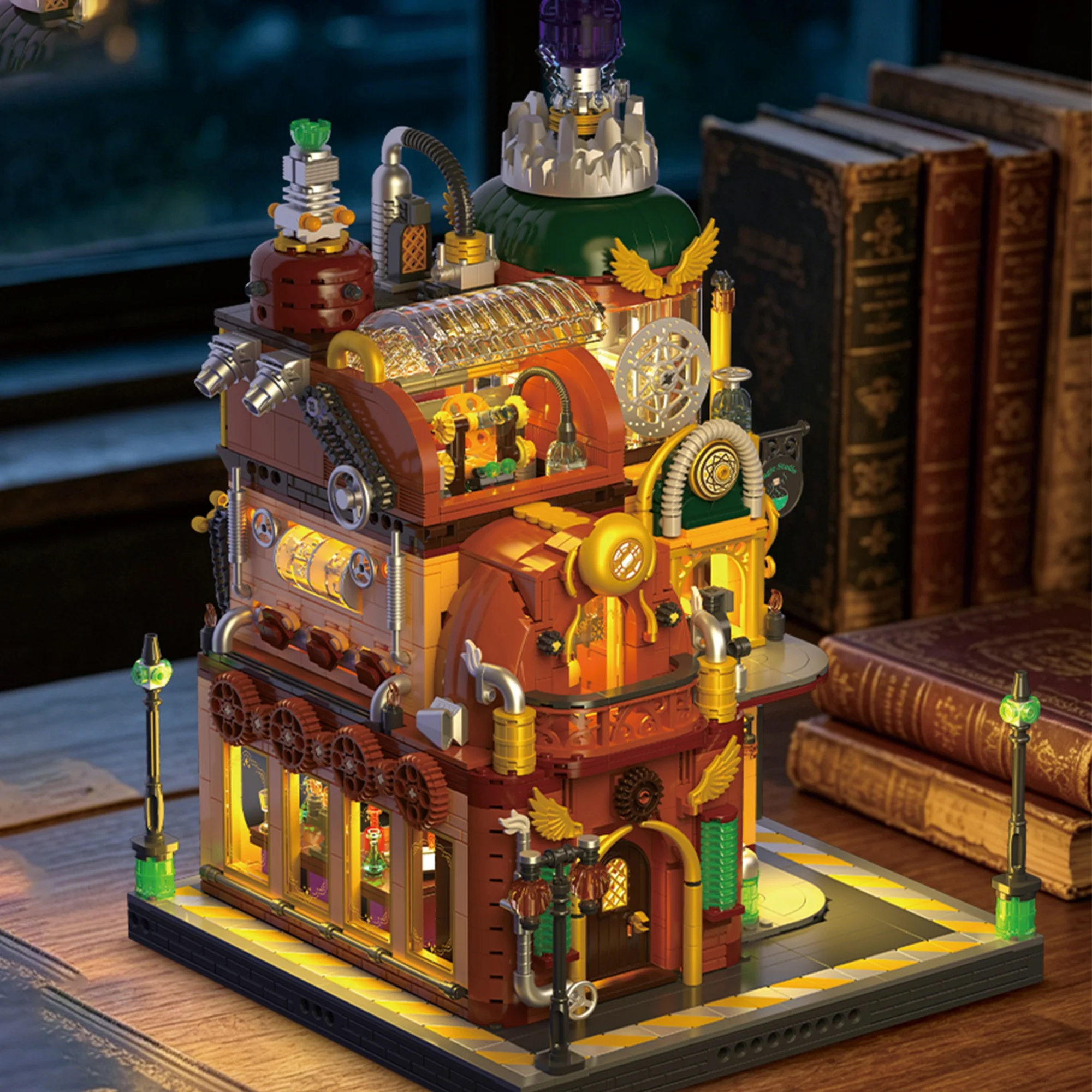 Фото Набор строительных блоков Steam Magic Workshop (2694 детали), архитектурный конструктор 10321 Street View, модульные строительные кирпичи, игрушки для взрослых, подарки №2