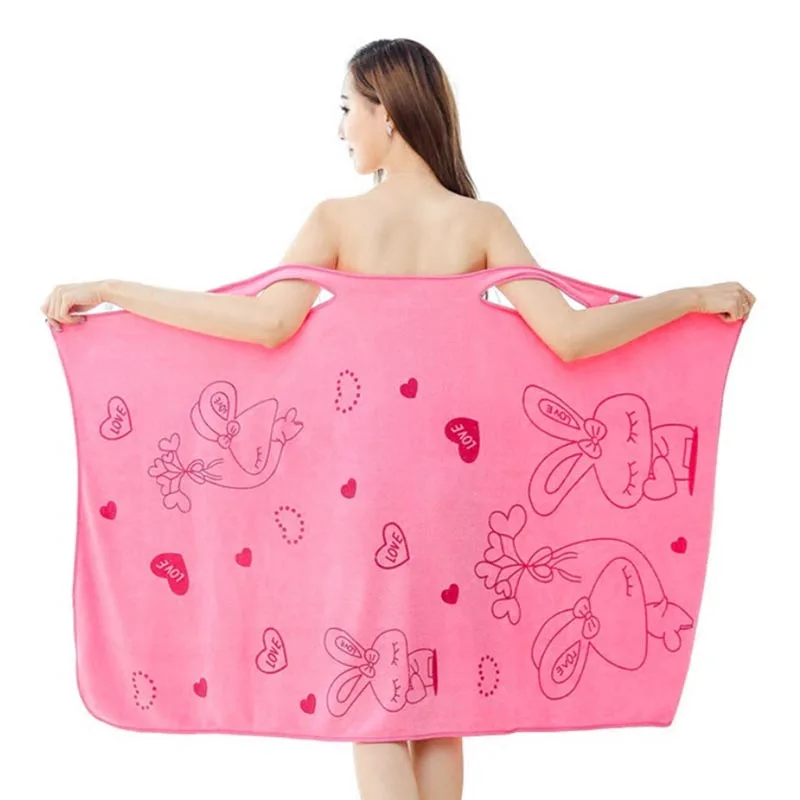 Fashion Women Sexy Wearable Quick Dry Magic Bathing Beach Spa Bathrobes Wash Clothing Beach Dresses