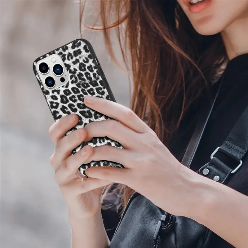 ins Sexy Leopard pattern animal leather soft Case For iPhone 16 15 14 13Mini 12 11 Pro Max XS XR SE 8Plus back phone cover Coque