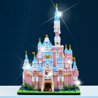 building blocks ice castle princess queen modular bricks set for girl series childrens educational assembled toys