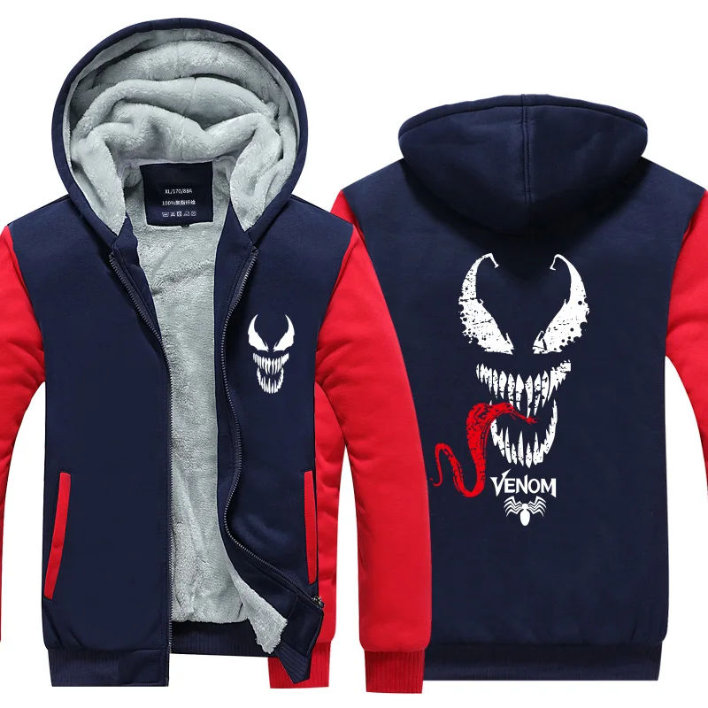 【 Quality Health Cloth 】Marvel Venom Spiderman Zipper Hoodie Spider Peripheral 3D Digital Print Man Sweatshirts and Hoodies Boys