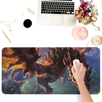 mouse pads keyboards computer office supplies accessories square durable dustproof game lol desk pad mat fire elemental dragon