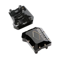 2pcs black gold coating brass front rear differential axle cover for 110 rc crawler car trx 4 upgrade parts accessories