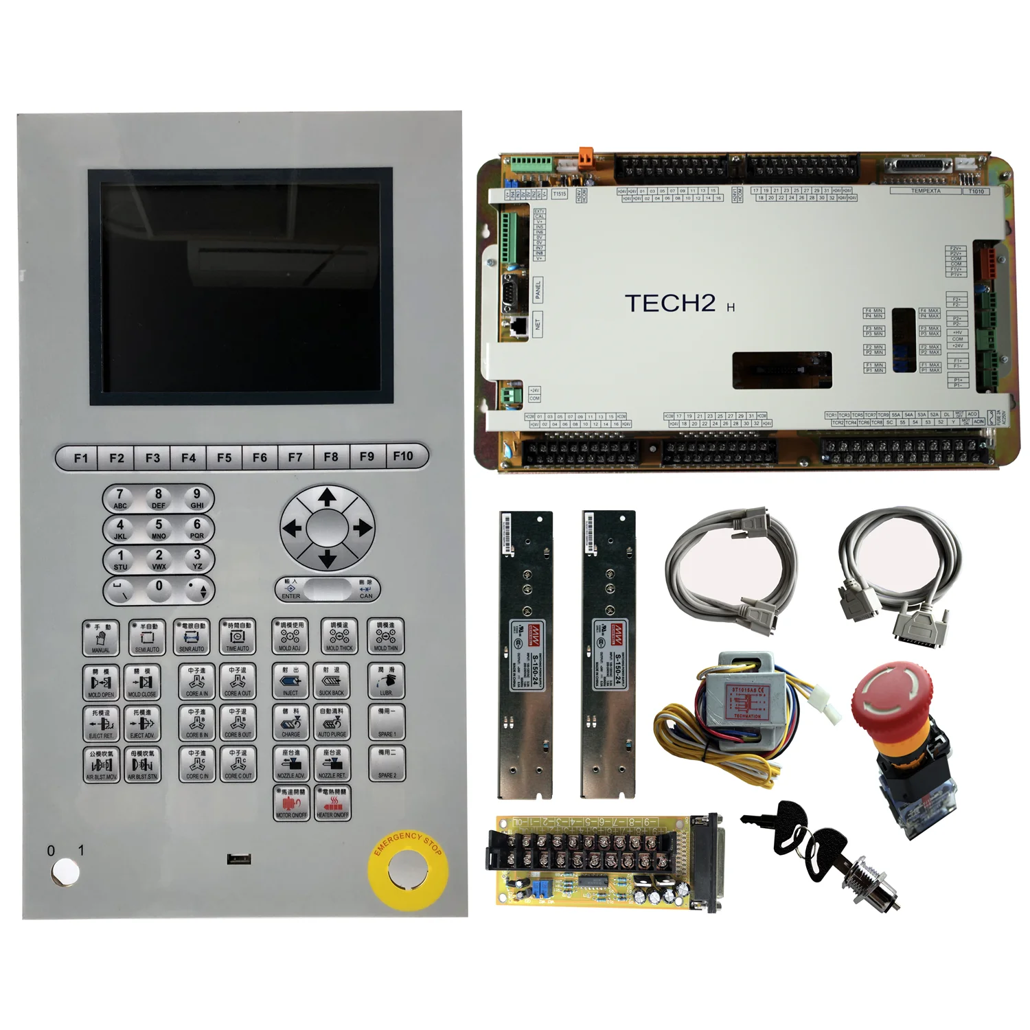 

Techmation control system for plastic injection molding machine , Techmation PLC