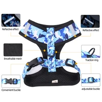 4pcsset pet dog harness leash collars storage bag adjust reflective dogs camouflage vest harnesses outdoor puppy chest straps