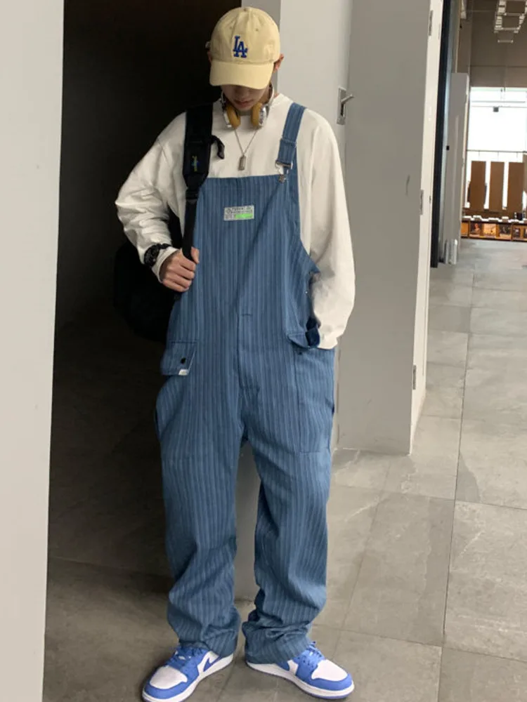 

SYUHGFA Men Clothing Workwear Straight Jumpsuit 2022 Spring New American Style Casual Overalls Pants Jumpsuit For Male