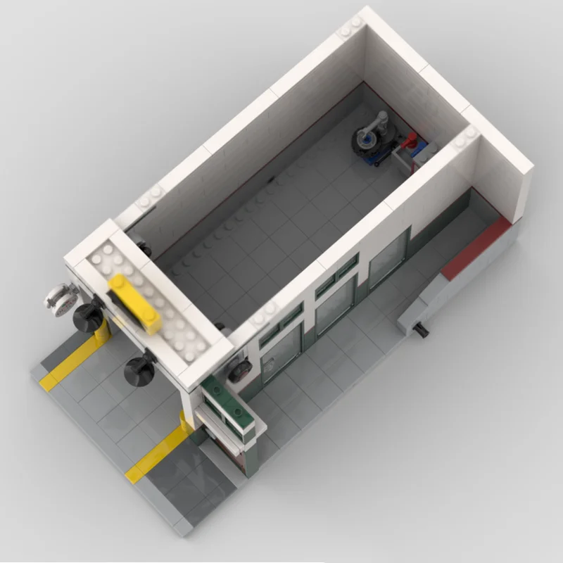 Фото Конструктор Moc Building Blocks Modular Main Street Garage - Модель углового гаража в новом исполнении, технологичный набор для сборки, строительная игрушка №5